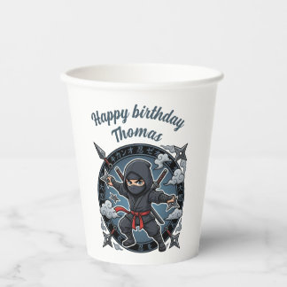 Vasos De Papel Ninja Shinobi Assassin Anime Chibi Gamer Birthday