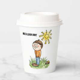 Vasos De Papel Niño Caprichoso con Tazas de Papel de Coche de Jug