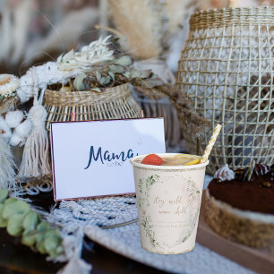 Vasos De Papel Niño de la Luna   Baby Shower Boho Hippie