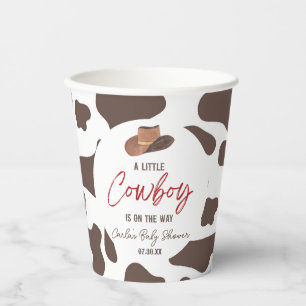 Vasos De Papel Niño de vaca pequeño Rodeo Baby Shower occidental
