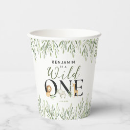 Vasos De Papel Niño salvaje de un Safari, Fiesta de primer cumple