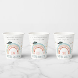 Vasos De Papel Niños aburridos Boho Rainbow Stars Graduación pree