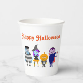 Vasos De Papel Niños adorables Fiesta de disfraces de Halloween