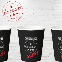 Vasos De Papel Niños agentes secretos personalizados