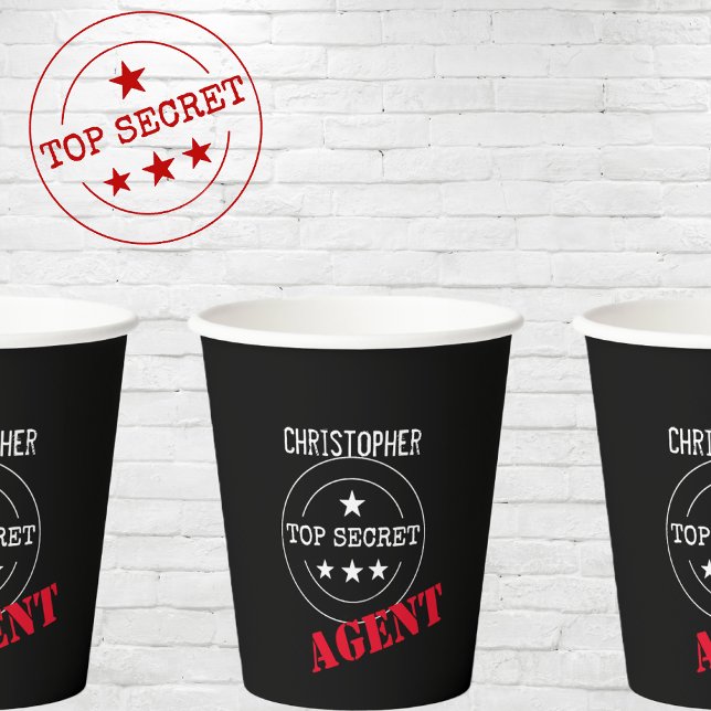 Vasos De Papel Niños agentes secretos personalizados (Subido por el creador)