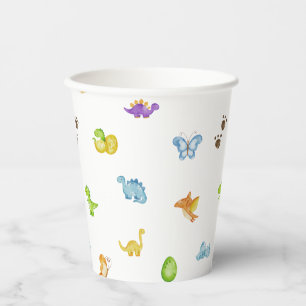 Vasos De Papel Niños con temas de dinosaurio Fiesta de cumpleaños
