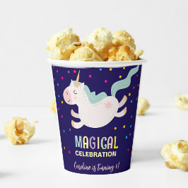 Vasos De Papel Niños de cumpleaños de la celebración mágica de Un