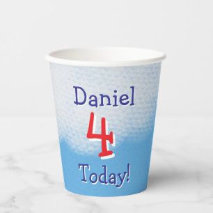Vasos De Papel Niños de Cute Blue Sky