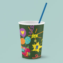 Vasos De Papel Niños de Dinosaurios vajilla fiesta