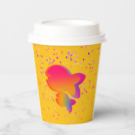 Vasos De Papel Niños de peces arcoiris Cumpleaños Amarillo