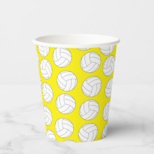 Vasos De Papel Niños de voleibol Deportes de cumpleaños Fiesta