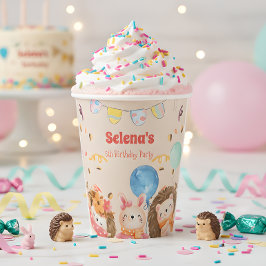Vasos De Papel Niños del bosque acuático Cumpleaños