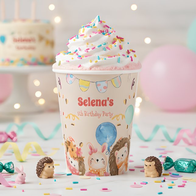 Vasos De Papel Niños del bosque acuático Cumpleaños (Subido por el creador)