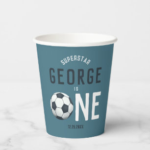 Vasos De Papel Niños Deportes Azules Cute Niños Primer Cumpleaños