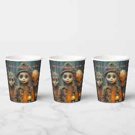 Vasos De Papel Niños espeluznantes de Halloween