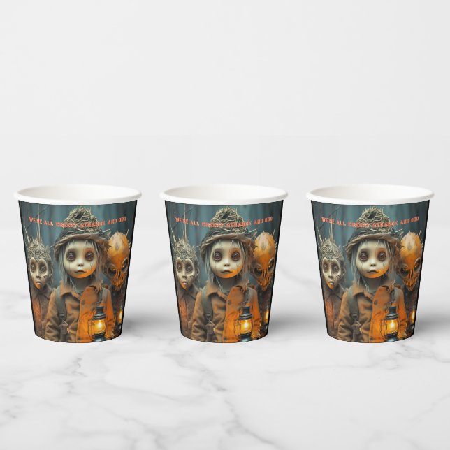 Vasos De Papel Niños espeluznantes de Halloween (Multi)
