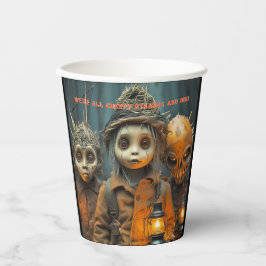 Vasos De Papel Niños espeluznantes de Halloween
