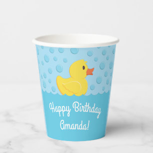 Vasos De Papel Niños Fiestas de cumpleaños de Rubber Ducky beb