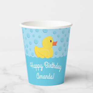 Vasos De Papel Niños Fiestas de cumpleaños de Rubber Ducky bebé