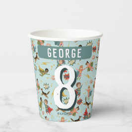 Vasos De Papel Niños Guay Blue Comic Book Superhéroe niños Cumple