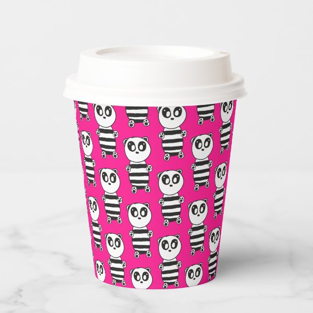 Vasos De Papel Niños Panda  (Anverso)