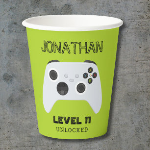 VASOS DE PAPEL NIVEL DE JUEGO DEL CONTROLADOR VERDE SUPERIOR