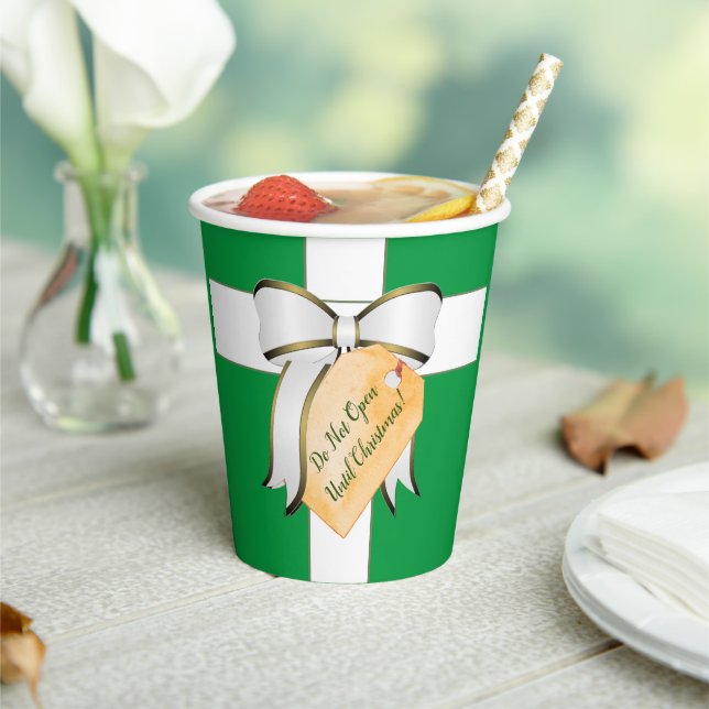 Vasos De Papel No abrir hasta que los Navidades hagan una taza de (in situ)