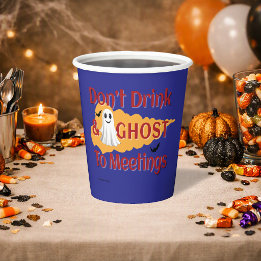 Vasos De Papel No bebas y fantasmée en las reuniones | Halloween