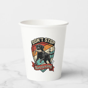 Vasos De Papel No Dejes De Recuperar Labrador Retriever Negro Pat