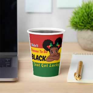 Vasos De Papel No Elegí Ser Negro Me Tocó Por Suerte