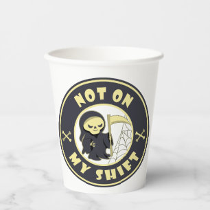 Vasos De Papel No en mi cita de Halloween de Grim Reaper