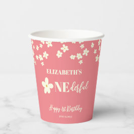 Vasos De Papel ¿No es ella encantadora Daisy primera flor de cump