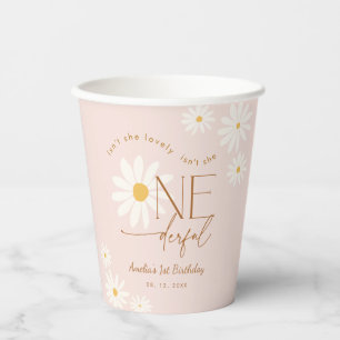 Vasos De Papel No Es UNA maravillosa Daisy Cumpleaños 1