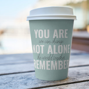 Vasos De Papel No Estás Sola Recuerda La Pista De Inspiración