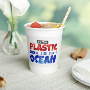 Vasos De Papel No más plástico en el océano   Contaminación oceán