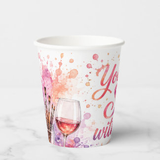 Vasos De Papel No Puedes Beber Con Nosotras Fiesta de Pintura y V