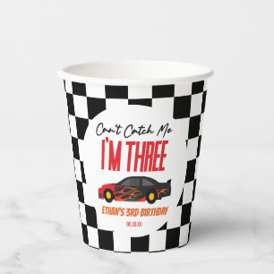 Vasos De Papel No puedo atraparme a Fiesta de tercer cumpleaños