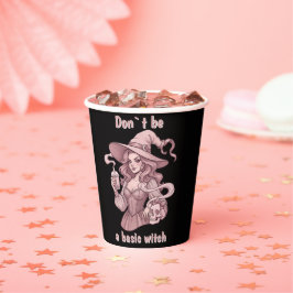 Vasos De Papel No Seas una Bruja Básica - Té de Boba Sassy y Cala