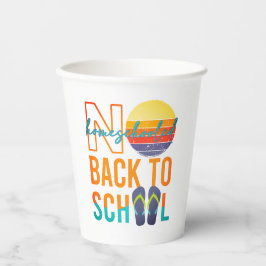 Vasos De Papel No volver a la escuela - escuela en casa