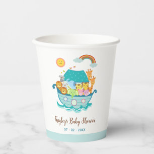 Vasos De Papel Noahs Ark Baby Shower Baptism 1er cumpleaños