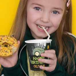 Vasos De Papel Noche de cumpleaños zombie divertida Halloween