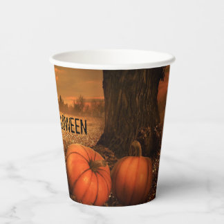 Vasos De Papel Noche de horror de la casa de Halloween Luna llena