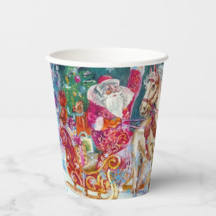 Vasos De Papel Noche de Navidades de la nieve en el caballo mágic