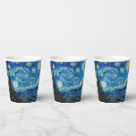 Vasos De Papel Noche estrellada de Vincent van Gogh<br><div class="desc">Noche estrellada,  famosa pintura de Vincent van Gogh</div>