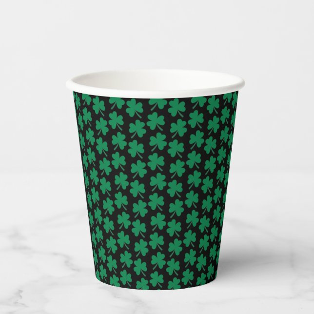 Vasos De Papel Noche Oscura Shamrock (Anverso)