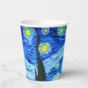 Vasos De Papel Noche Van Gogh Starry