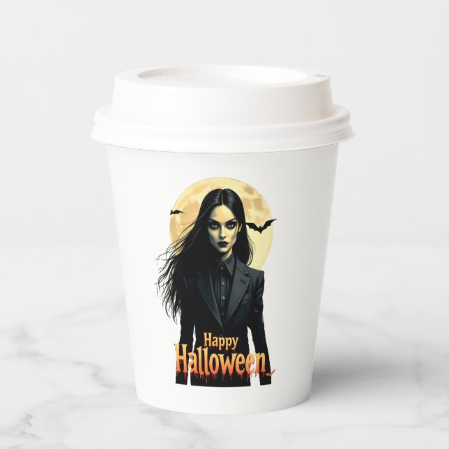 Vasos De Papel Noche Witchy Halloween (Anverso)