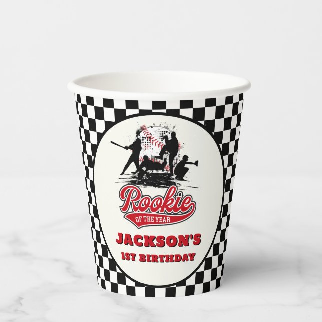 Vasos De Papel Nochebuena del año cumpleaños personalizado del bé (Anverso)