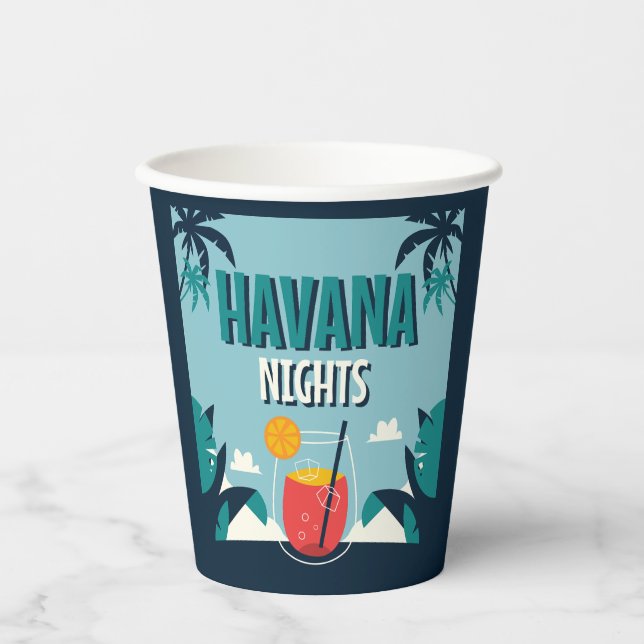 Vasos De Papel "Noches de La Habana" (Anverso)