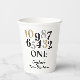 Vasos De Papel Nochevieja Cumpleaños Primero
